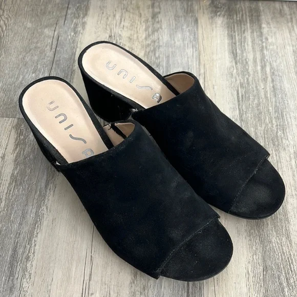 Unisa Shoes Black Open Toe Mules Poshmark